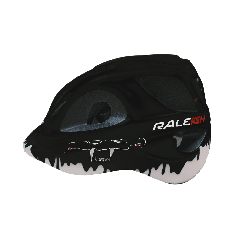 Casco de Niño In-Mould-250Gr-50/56 cm - 14 Ventilaciones -Negro Mate -Raleig