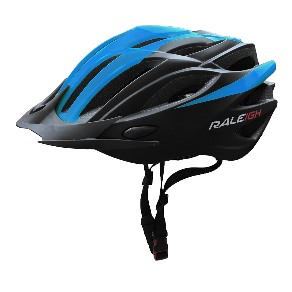 Casco In-Mould Hc-26 - 260Gr - 54/58 cm - 21 Ventil. Negro C/ Celeste Raleigh