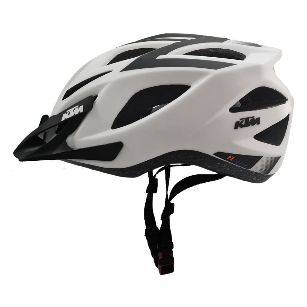 Casco Factory Line - 282Gr - 58/62 cm - 21-Ventila. Blanco Mate C/ Negro - KTM