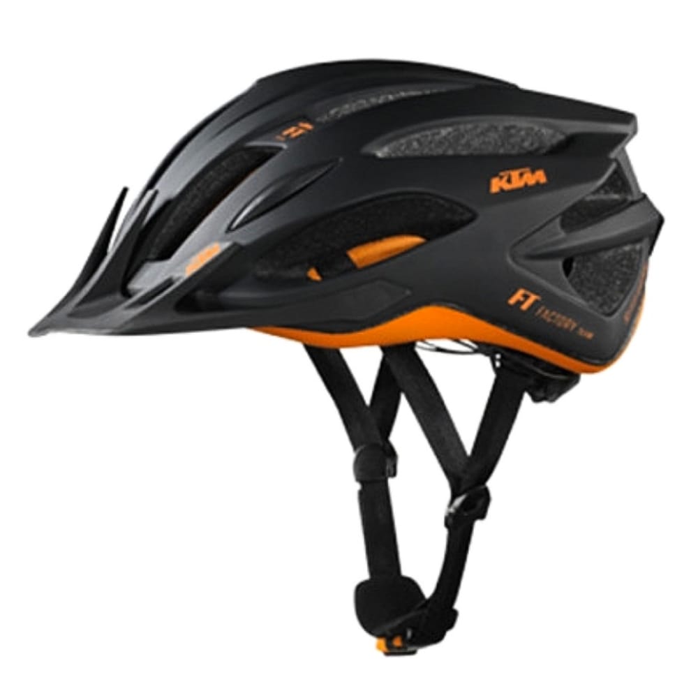 Casco Factory Team Mtb - 270Gr - 54/58 cm-19 Ventil.-Negro C/ Naranja - KTM