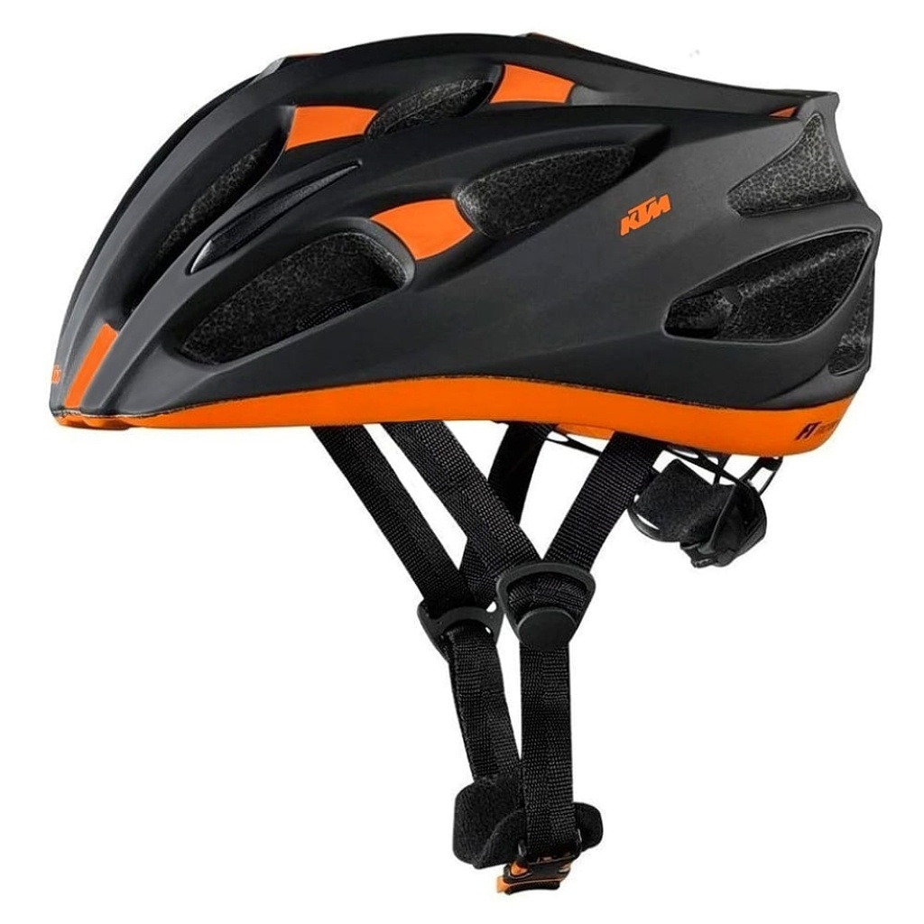 Casco Factory Team Road - 220Gr-58/62 cm-21 Ventil. Negro con Naranja - KTM