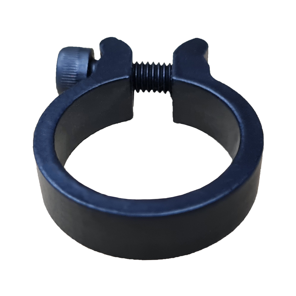 Collar para Caño de Asiento de Acero con Tornillo - 25.4 mm - Negro
