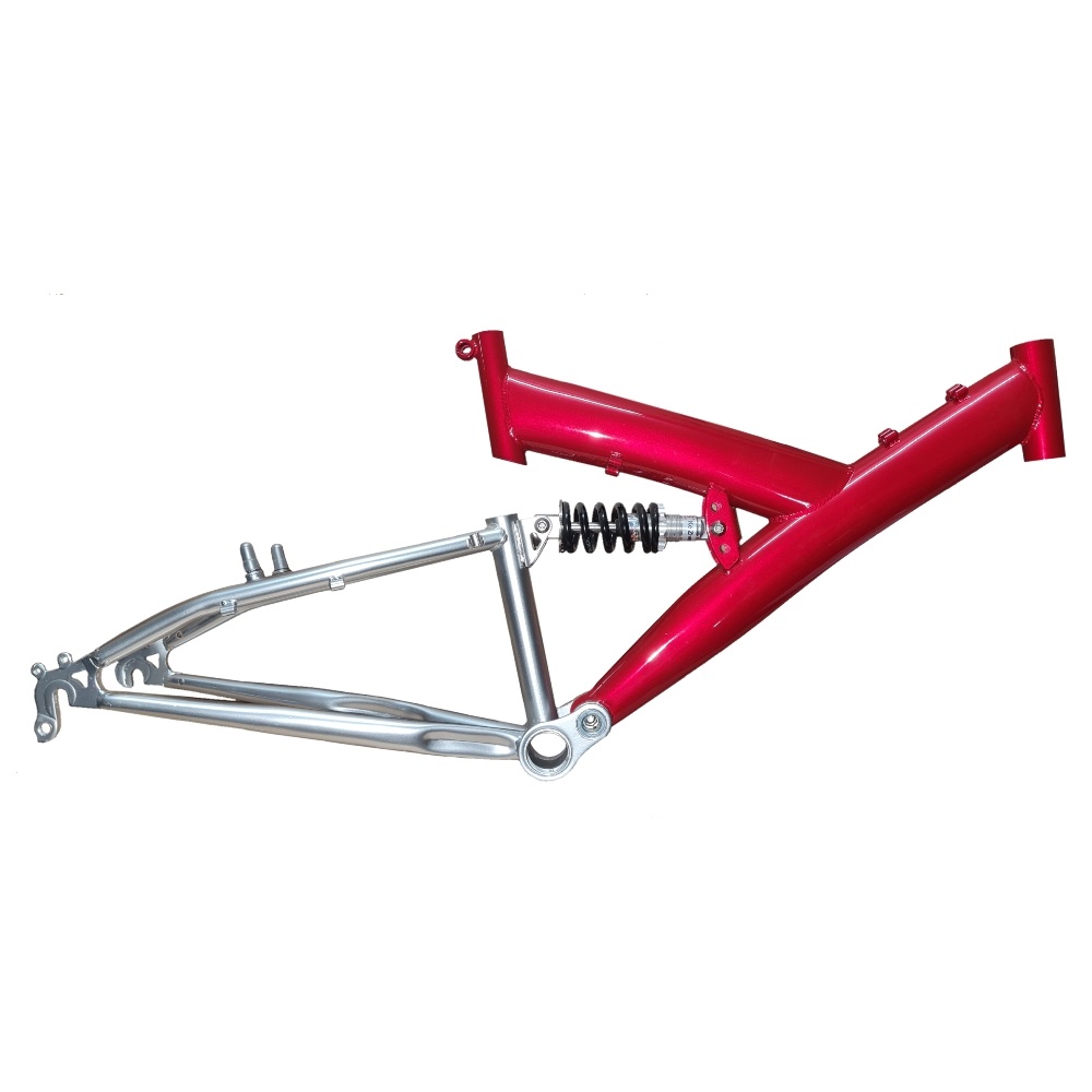Cuadro Mtb 20" Full Susp. Tipo "Y" 2 Colores-Caños Curvos-Vainas Traseras T/"S"