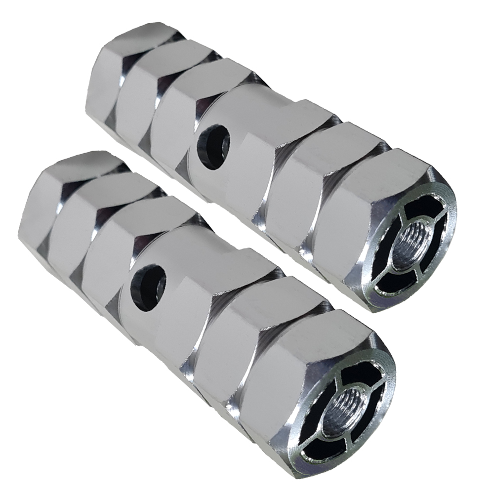 Pedalines Aluminio Apto Eje Delantero O Trasero Colores Anodizad 25.4