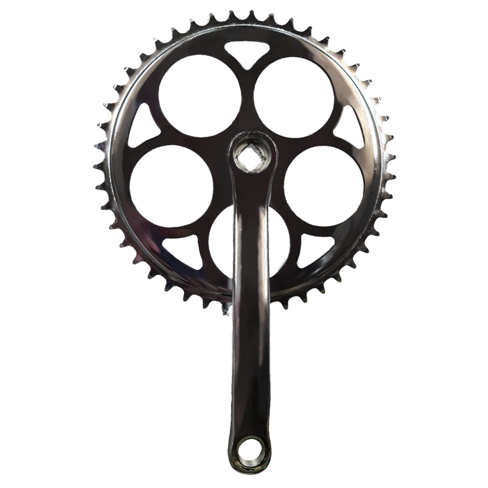 Plato y Palanca Simple 46 Dientes - 170 mm para Eje Punta Cuadrada - Cromado