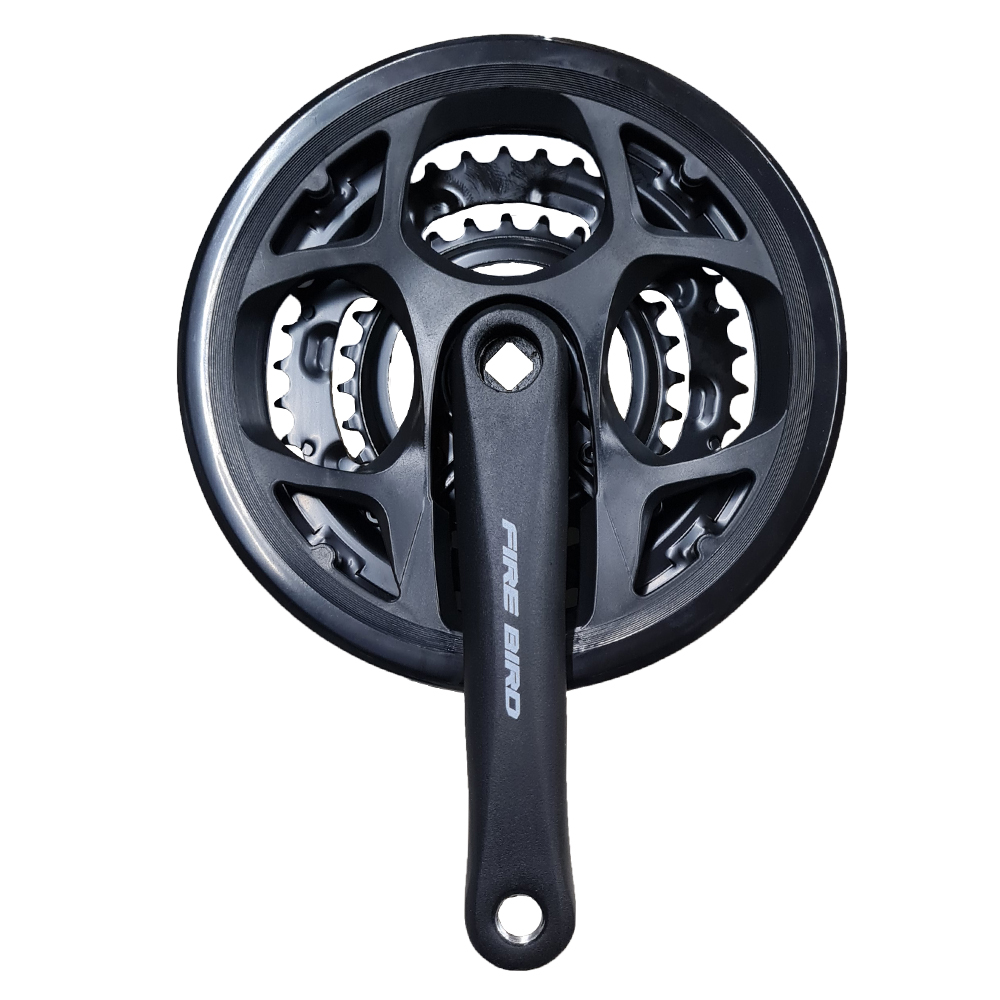 Plato y Palanca Triple 48-38-28 Aluminio - Simil Shimano 131