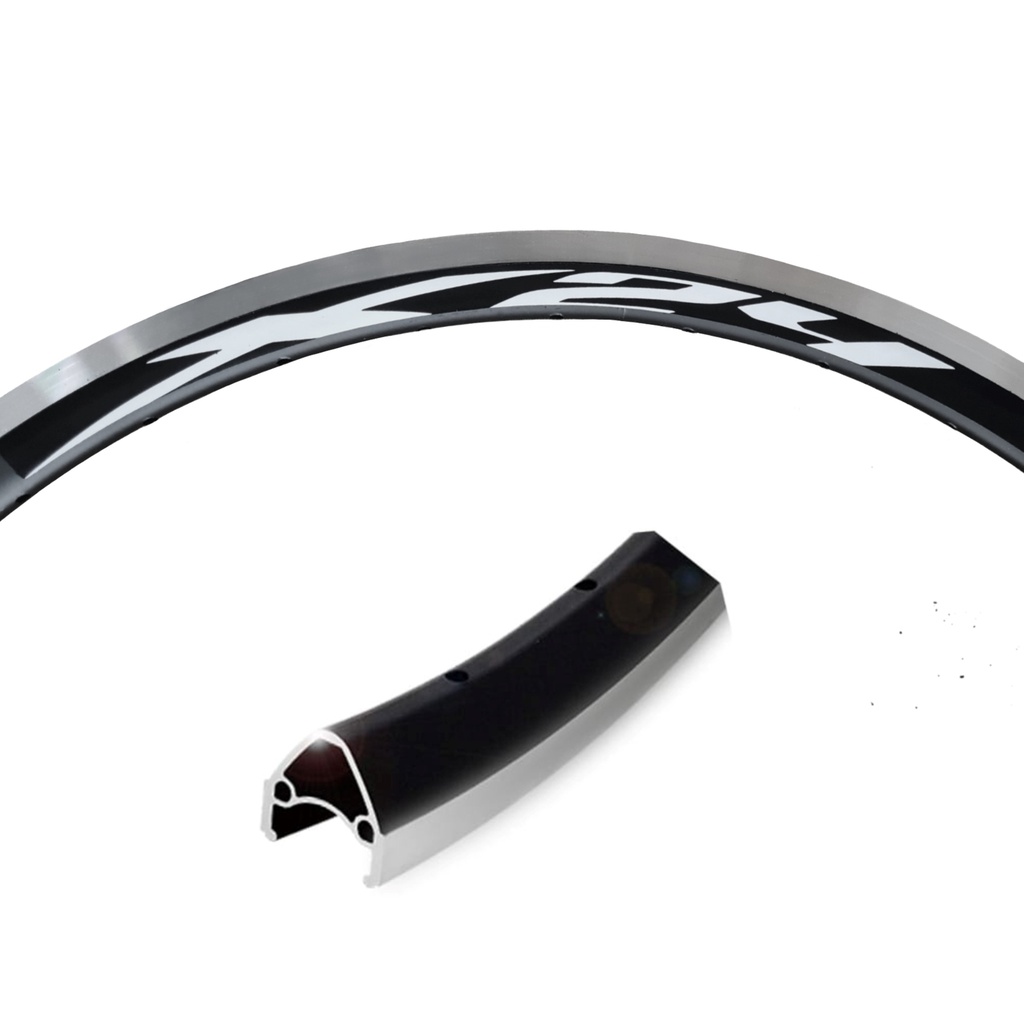 Llanta 24 &quot;X-24 &quot; Doble Pared Aluminio 36 Ag  C/Cnc-Limit Line Brake Color Negro