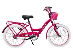 [49069] Bicicleta R20 Bmx Niña-Curvo- Llantas Pintadas-V.Brake C/Canasto - Flecos