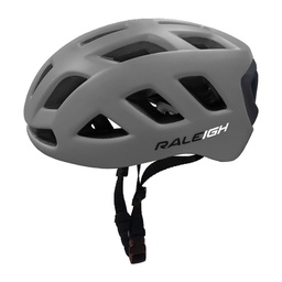 [18278-2] Casco In-Mould - 255Gr - 58/61 cm - 18 Ventilaciones- Gris con Negro Raleigh