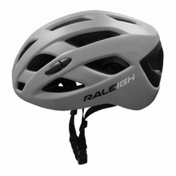 [18279-2] Casco In-Mould - 265Gr - 58/61 cm - 20 Ventilaciones Gris con Negro-Raleigh