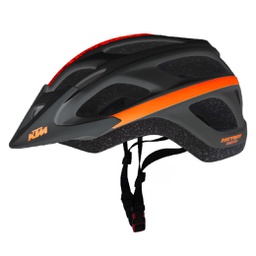 [18295-4KTM] Casco Factory Character - 278Gr - 58/61.5 cm-18 Ventila.-Negro C/ Naranja - KTM