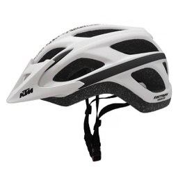 [18295-KTM] Casco Factory Character - 278Gr 54/58 cm- 18 Vent. Blanco Mate con Negro - KTM