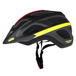 [18295-3KTM] Casco Factory Character - 278Gr -54/58 cm-18 Ventila-Neg. Mate C/ Amari/Rojo  - KTM