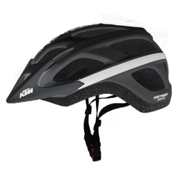 [18295-2KTM] Casco Factory Character - 278Gr -58/61.5 cm-18 Ventila.Negro Mate C/ Blanco - KTM