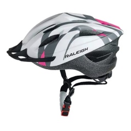 [18281-3] Casco In-Mould Hc-35 - Banco-Fuxia 54-58  cm - Mujer - Raleigh