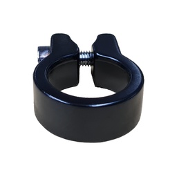 [10350] Collar para Caño de Asiento de Aluminio con Tornillo - 25.4 mm - Negro