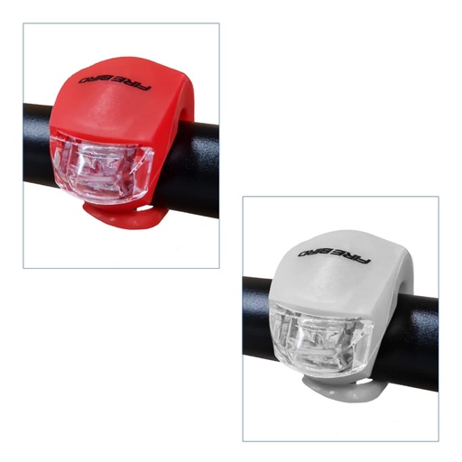[17236B] Luces Delantera y  Trasera Led de Silicona- a Pila -Set