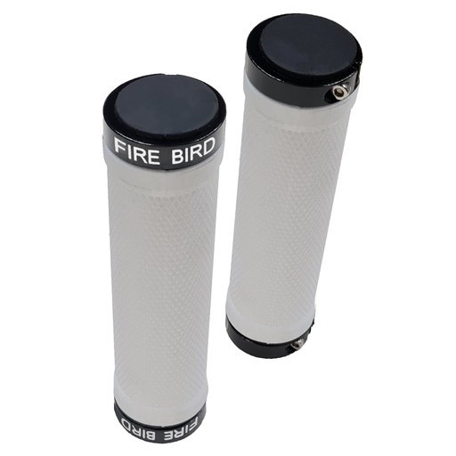 [11938BFWBK] Puños Mtb Blancos con Anillo Negro - Firebird